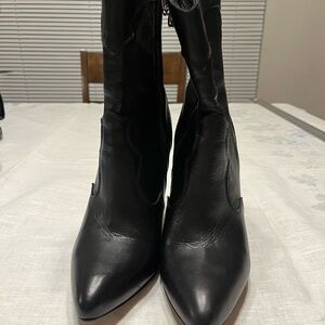 Charles David Black Heeled Boots